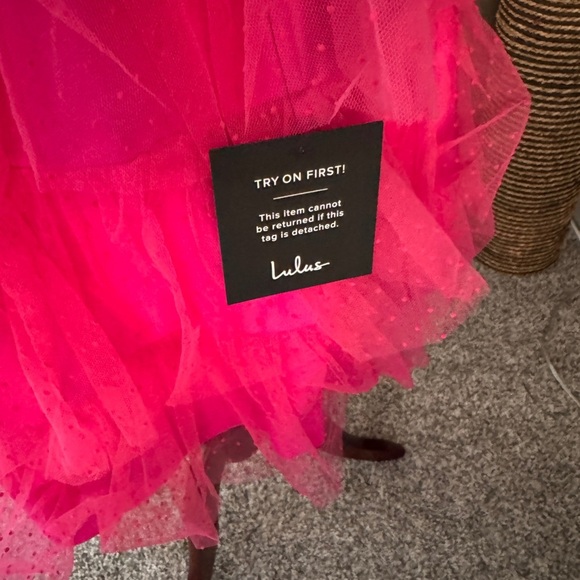 Lulu's Hot Pink Layered Dress - Picture 10 of 10